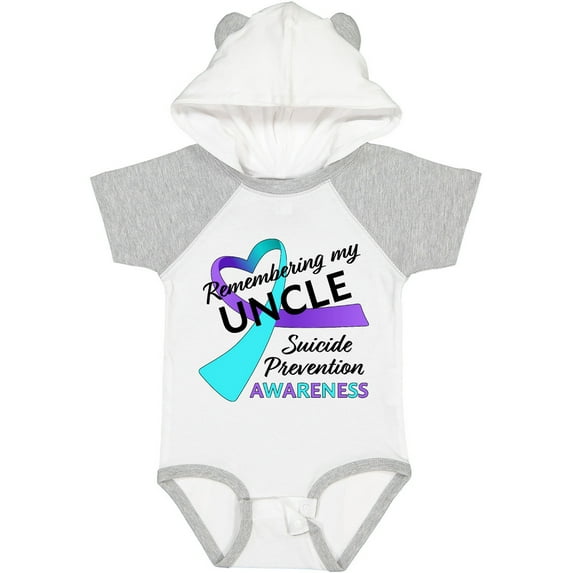 Inktastic Remembering My Uncle- Suicide Prevention Awareness Boys or Girls Baby Bodysuit