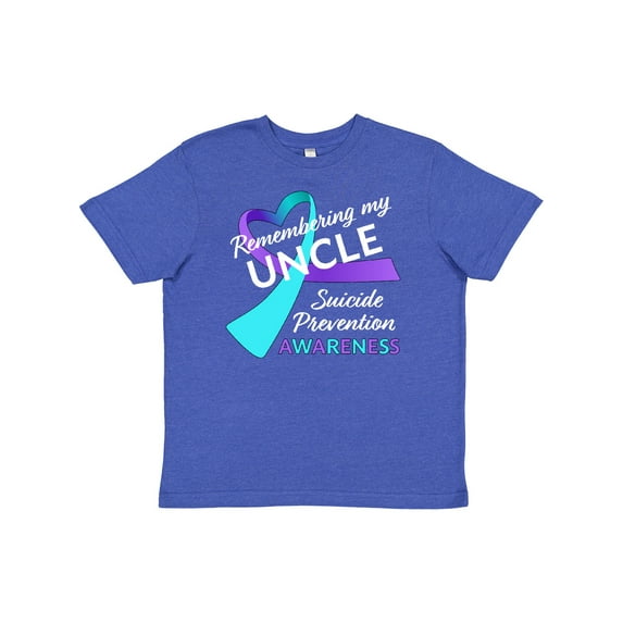 Inktastic Remembering My Uncle Suicide Prevention Awareness Youth T-Shirt