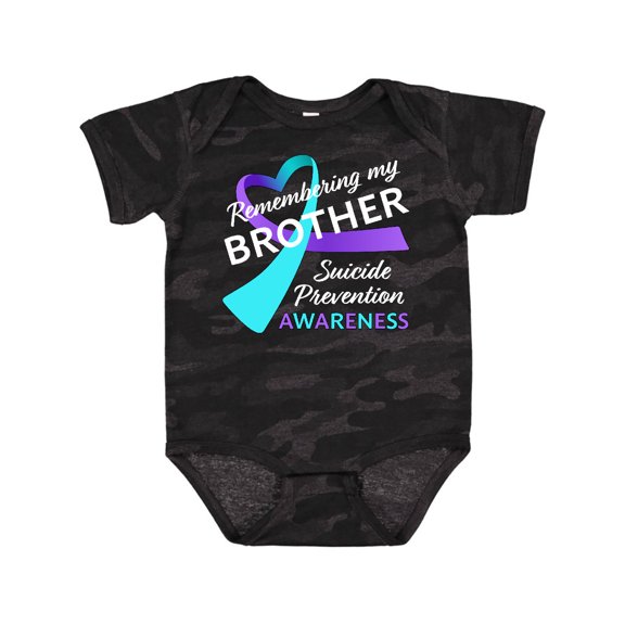 Inktastic Remembering my Brother- suicide prevention awareness Boys or Girls Baby Bodysuit
