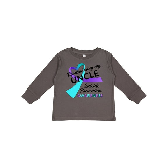 Inktastic Remembering my Uncle- suicide prevention awareness Boys or Girls Long Sleeve Toddler T-Shirt
