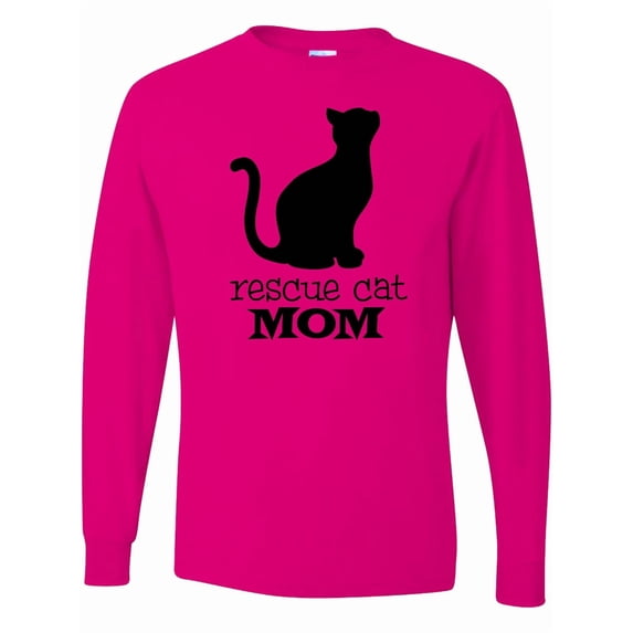 Inktastic Rescue Cat Mom Long Sleeve T-Shirt