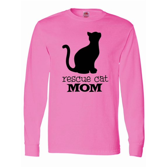 Inktastic Rescue Cat Mom Long Sleeve T-Shirt