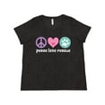 thumbnail image 1 of Inktastic Rescue Dogs Peace Love Rescue Pet Gift Women's Plus Size T-Shirt, 1 of 5
