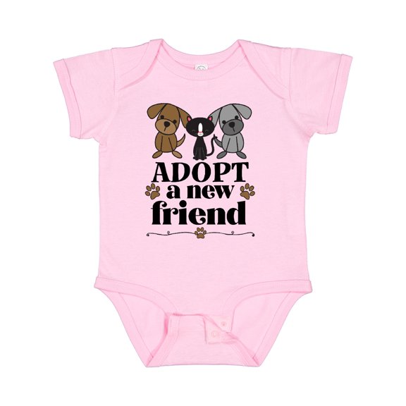 Inktastic Rescue Pet Animal Adopt a New Friend Boys or Girls Baby Bodysuit