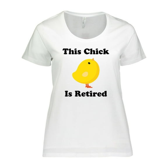 Inktastic Retirement Gift This Chick is Retired Women's Plus Size T-Shirt