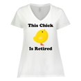 thumbnail image 1 of Inktastic Retirement Gift This Chick is Retired Women's Plus Size V-Neck T-Shirt, 1 of 5