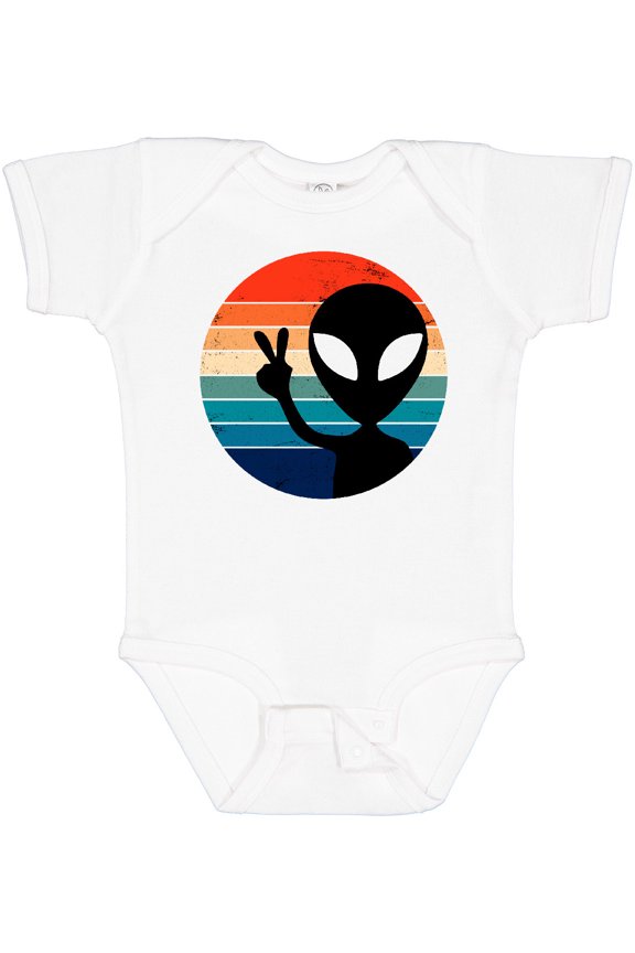 Retro Alien Boys or Girls Baby Bodysuit