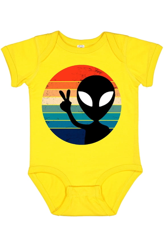 Retro Alien Boys or Girls Baby Bodysuit