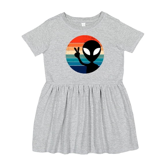 Inktastic Retro Alien Girls Toddler Dress
