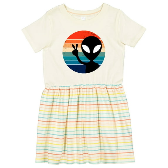 Inktastic Retro Alien Girls Toddler Dress