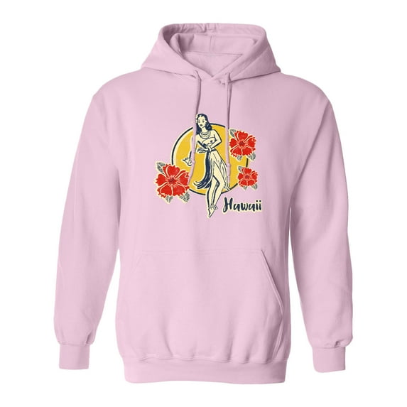 Inktastic Retro Hula Girl Adult Hoodie Sweatshirt