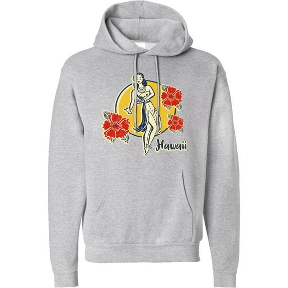Inktastic Retro Hula Girl Adult Hoodie Sweatshirt