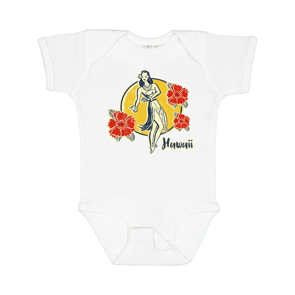 Inktastic Retro Hula Girl Girls Baby Bodysuit
