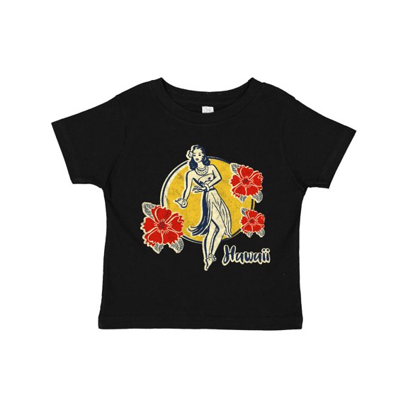 Inktastic Retro Hula Girl Girls Toddler T-Shirt