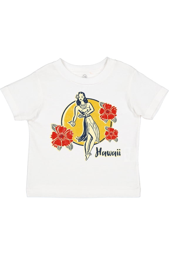 Retro Hula Girl Girls Toddler T-Shirt