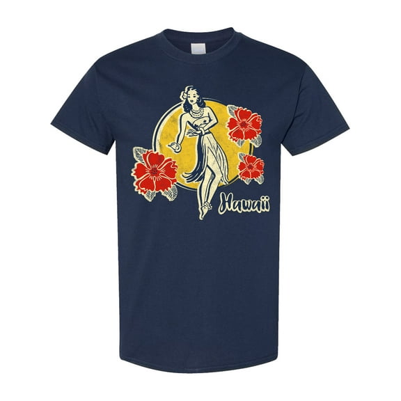 Inktastic Retro Hula Girl T-Shirt