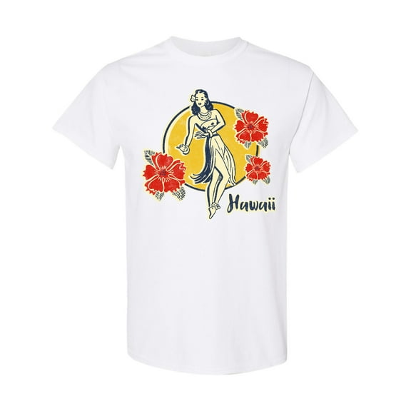 Inktastic Retro Hula Girl T-Shirt