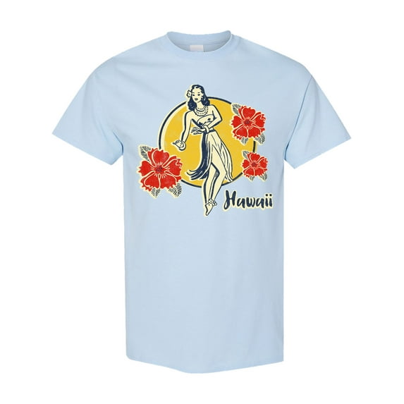 Inktastic Retro Hula Girl T-Shirt