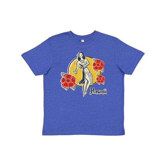 Inktastic Retro Hula Girl Youth T-Shirt