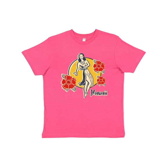 Inktastic Retro Hula Girl Youth T-Shirt