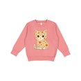thumbnail image 1 of Inktastic Retro Kitty Cat Flowered Toddler Sweatshirt, 1 of 4