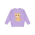 thumbnail image 1 of Inktastic Retro Kitty Cat Flowered Toddler Sweatshirt, 1 of 4