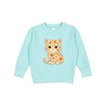 thumbnail image 1 of Inktastic Retro Kitty Cat Flowered Toddler Sweatshirt, 1 of 4