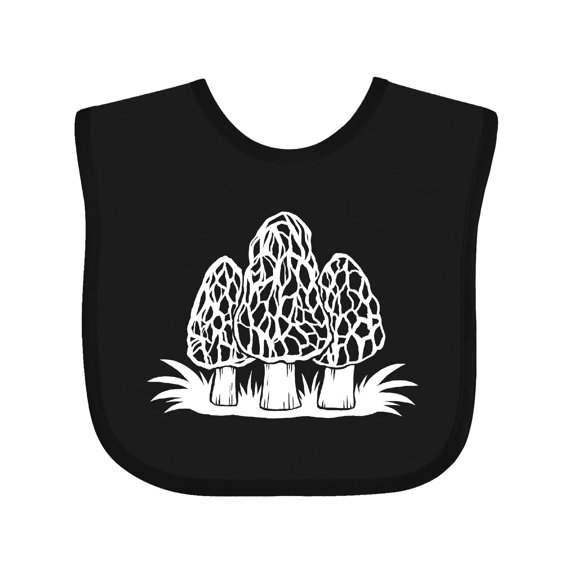 Inktastic Retro Morel Mushrooms Boys or Girls Baby Bib
