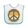 thumbnail image 1 of Inktastic Retro Peace Sign Sunset Boys or Girls Baby Bib, 1 of 4