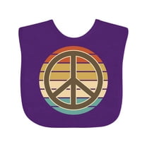 Inktastic Retro Peace Sign Sunset Boys or Girls Baby Bib
