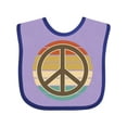 thumbnail image 1 of Inktastic Retro Peace Sign Sunset Boys or Girls Baby Bib, 1 of 4
