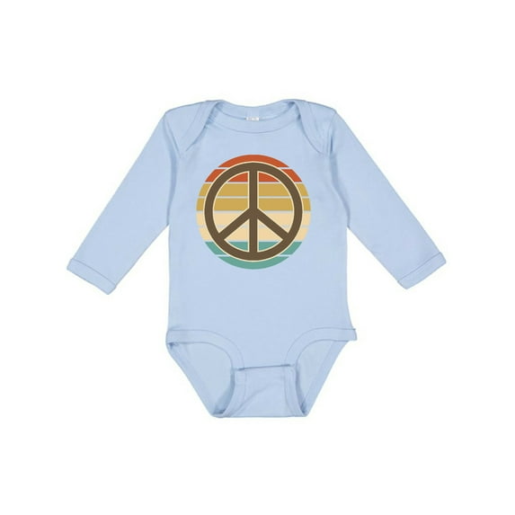 Inktastic Retro Peace Sign Sunset Boys or Girls Long Sleeve Baby Bodysuit