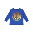 thumbnail image 1 of Inktastic Retro Peace Sign Sunset Boys or Girls Long Sleeve Toddler T-Shirt, 1 of 5