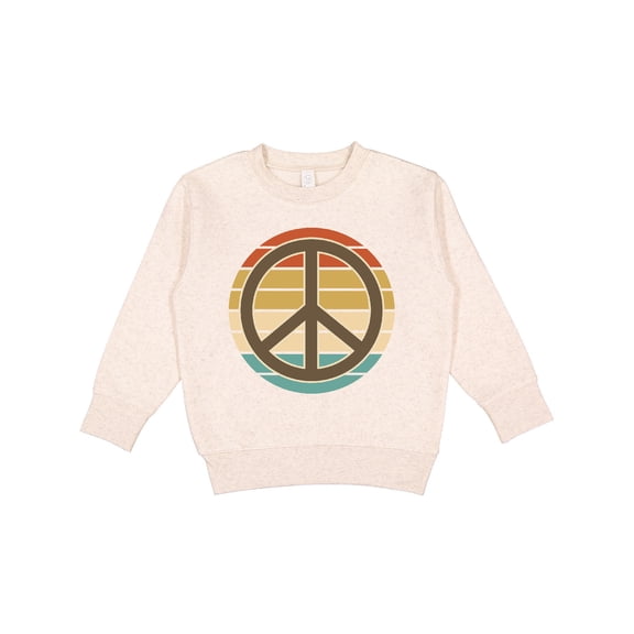 Inktastic Retro Peace Sign Sunset Toddler Sweatshirt