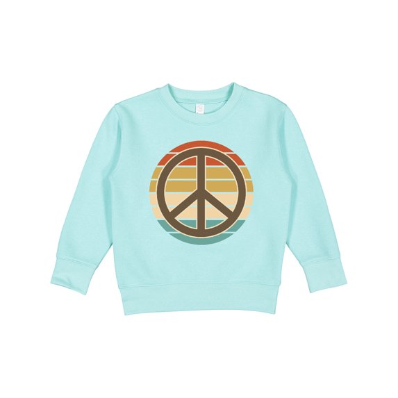 Inktastic Retro Peace Sign Sunset Toddler Sweatshirt