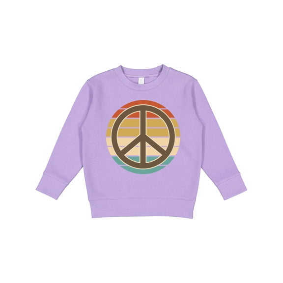 Inktastic Retro Peace Sign Sunset Toddler Sweatshirt