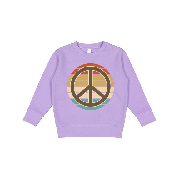 Inktastic Retro Peace Sign Sunset Toddler Sweatshirt
