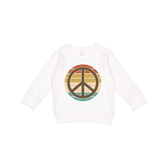 Inktastic Retro Peace Sign Sunset Toddler Sweatshirt