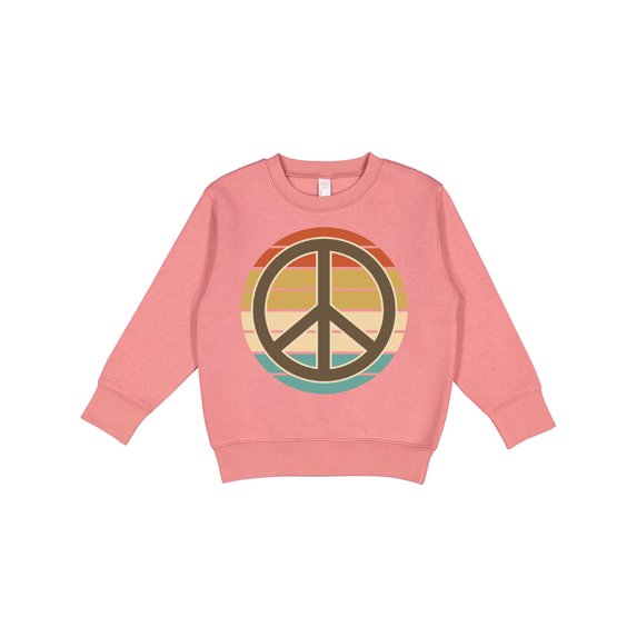 Inktastic Retro Peace Sign Sunset Toddler Sweatshirt