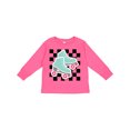 thumbnail image 1 of Inktastic Retro Skating Roller Skates Checkered Girls Long Sleeve Toddler T-Shirt, 1 of 5