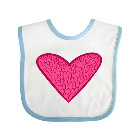 Inktastic Retro Style Heart for Valentine's Day Boys or Girls Baby Bib