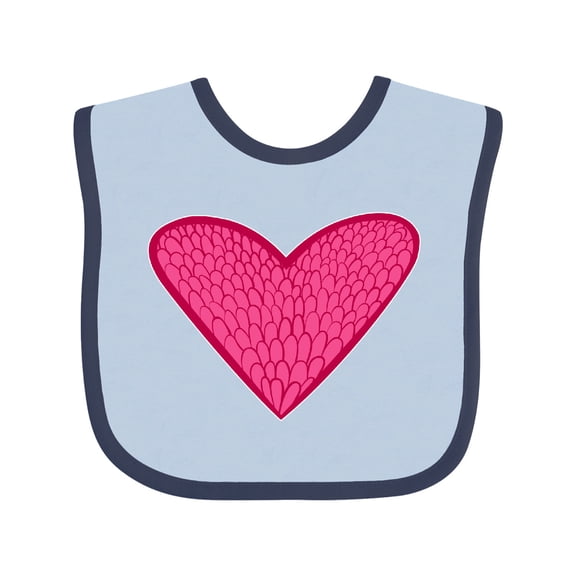 Inktastic Retro Style Heart for Valentine's Day Boys or Girls Baby Bib