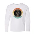 thumbnail image 1 of Inktastic Retro Vinyl Record Music Vintage Sunset Long Sleeve Youth T-Shirt, 1 of 5
