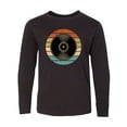 thumbnail image 1 of Inktastic Retro Vinyl Record Music Vintage Sunset Long Sleeve Youth T-Shirt, 1 of 5