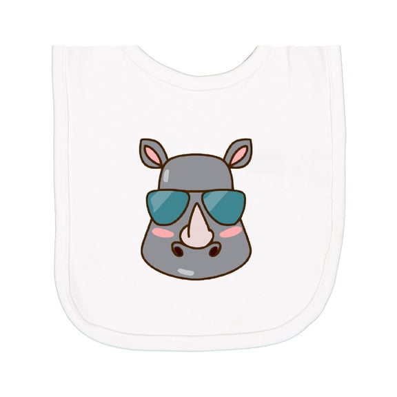 Inktastic Rhino Funny Rhinoceros Newborn Bib