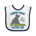 thumbnail image 1 of Inktastic Rhino That My Grandpa Loves Me with Cute Rhinos Boys or Girls Baby Bib, 1 of 4