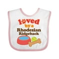 thumbnail image 1 of Inktastic Rhodesian Ridgeback Loved by a (Dog Breed) Boys or Girls Baby Bib, 1 of 4