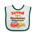 thumbnail image 1 of Inktastic Rhodesian Ridgeback Loved by a (Dog Breed) Boys or Girls Baby Bib, 1 of 4