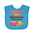 thumbnail image 1 of Inktastic Rhodesian Ridgeback Loved by a (Dog Breed) Boys or Girls Baby Bib, 1 of 4