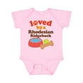 thumbnail image 1 of Inktastic Rhodesian Ridgeback Loved by a (dog Breed) Boys or Girls Baby Bodysuit, 1 of 5